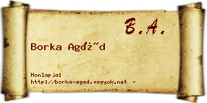Borka Agád névjegykártya